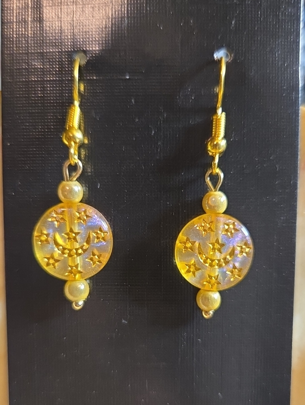 Gold Moon & Star Dangle Earrings - Elegant Women Jewelry: A